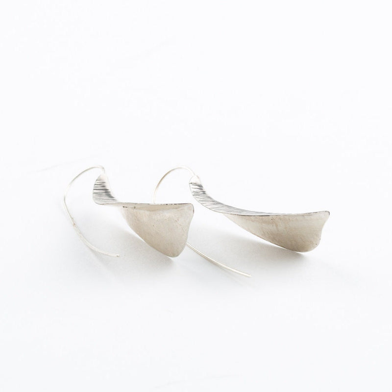 Silver Leaf light earrings