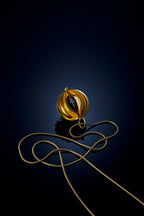 Coral Sphere Crystal glass Necklace