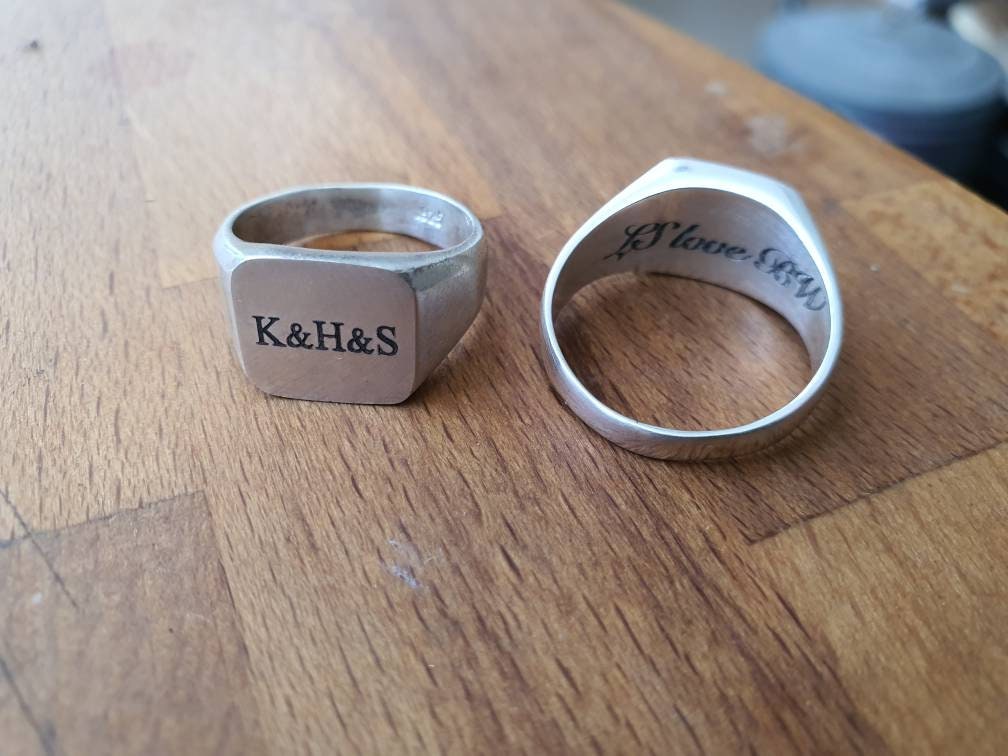 Minimalist Square Signet Ring – Handcrafted unisex style