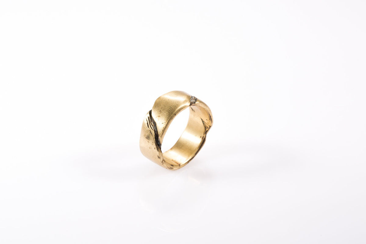 Desert  minimal Cracks Ring
