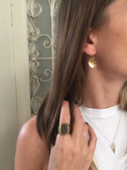 Small Triangle Pendant Necklace | Unisex Mixed Metals Silver & Brass