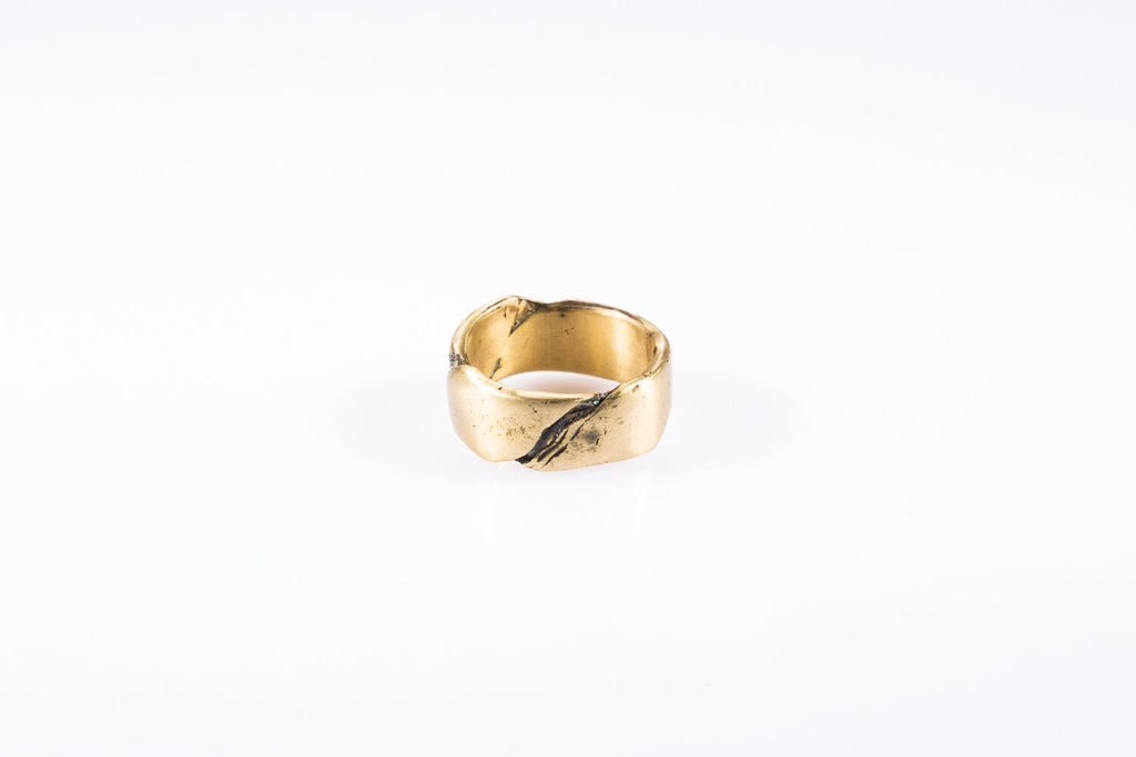Desert Cracks Ring | Unisex Statement Band Ring
