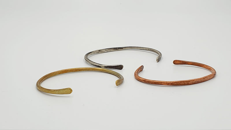 Minimalist brass cuff bracelet