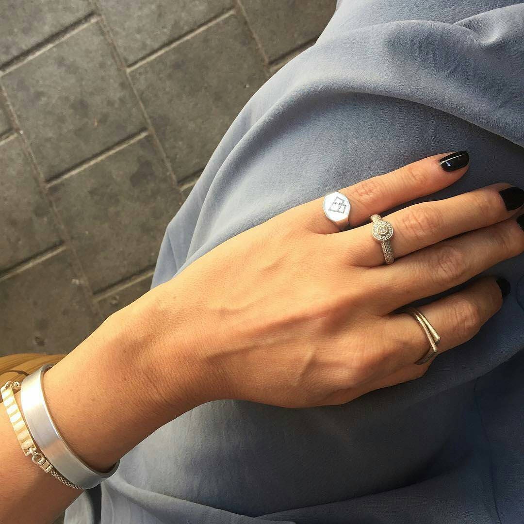 Octagon  signet ring