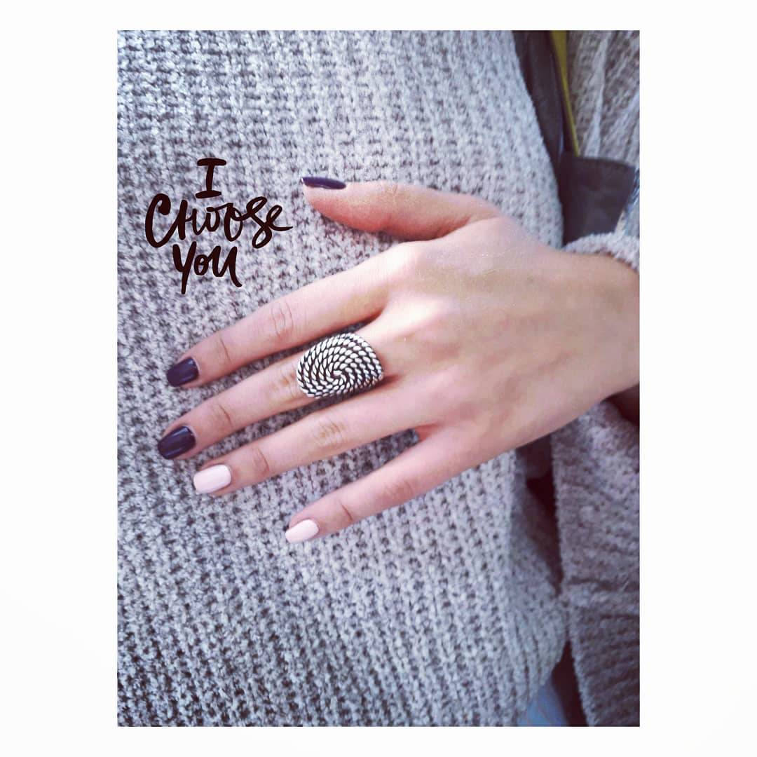 twisted spiral rope ring
