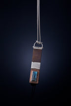 Labradorite Lighthouse Pendant | Mixed Metal Sterling Silver & Copper Necklace
