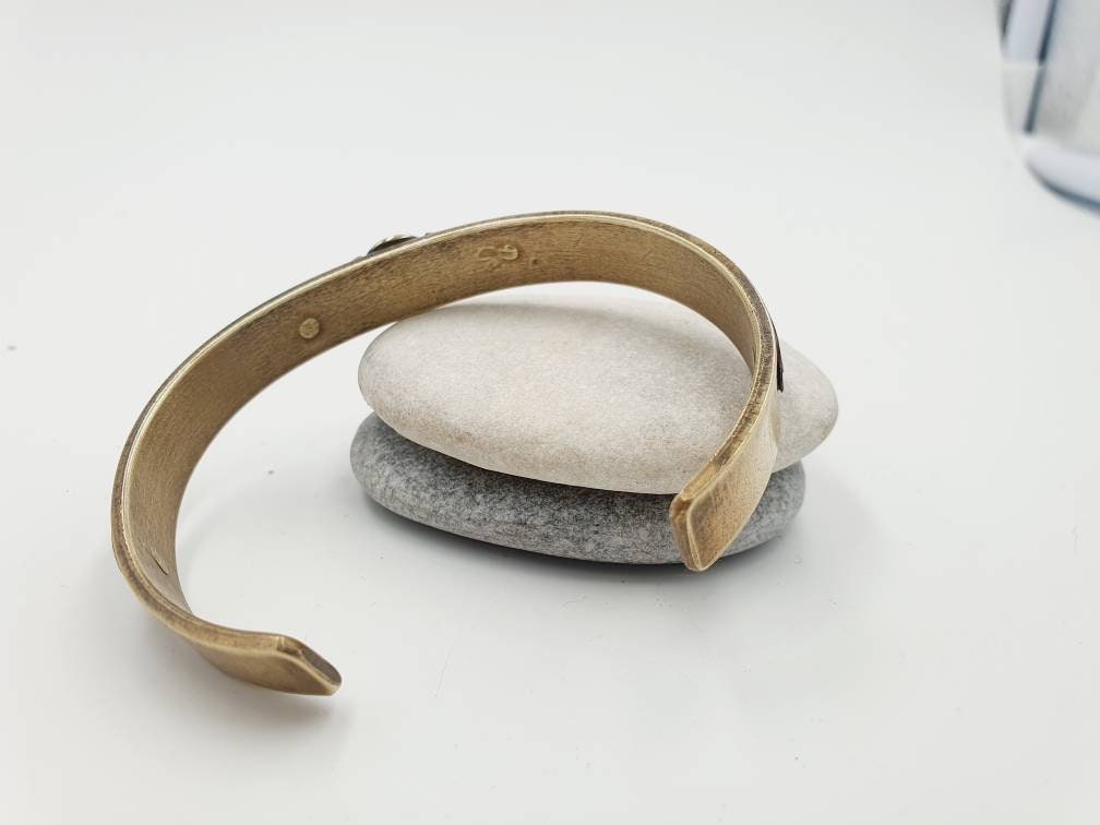 Handcrafted Buckle & Belt Cuff - Mixed Metal Brass and Copper Bangle