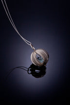 Coral Sphere Crystal glass Necklace