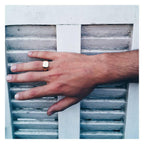 Minimalist Square Signet Ring – Handcrafted unisex style
