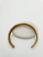 Heavy-Duty Hammered Brass Star Bracelet - Solid Metal Unisex Cuff