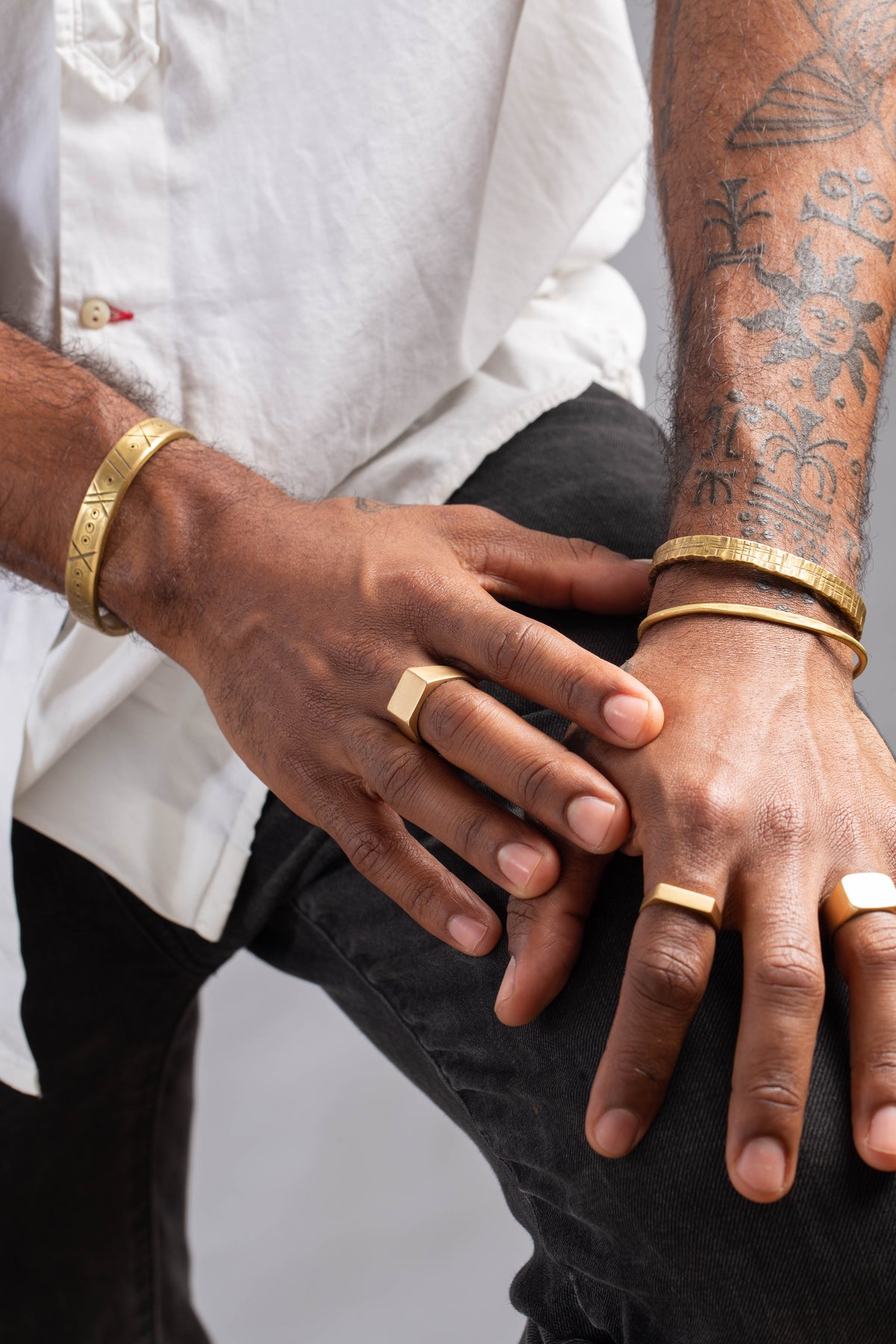 Narrow Rectangle signet Ring