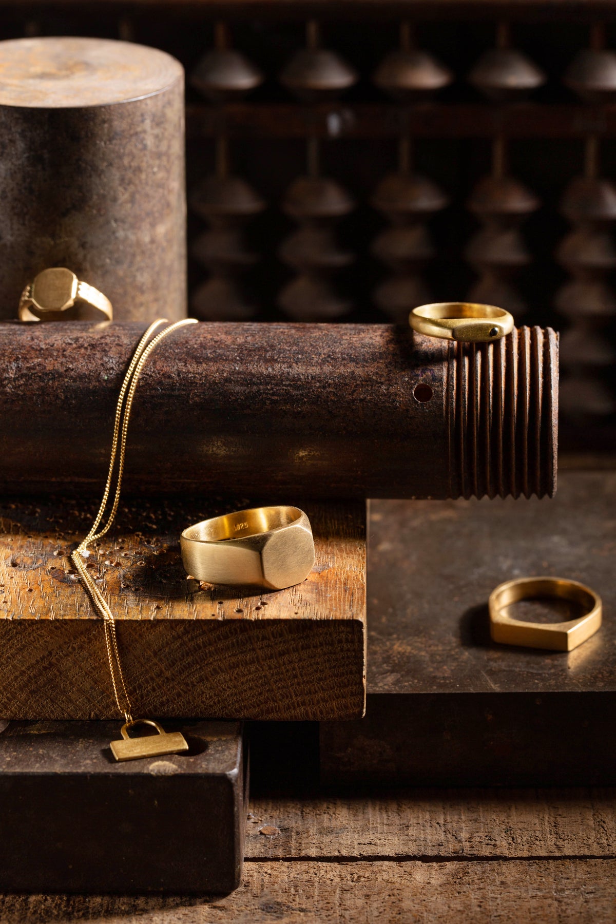 Big octagon signet ring