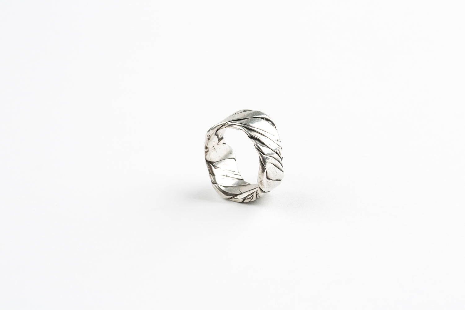 Desert Cracked Silver Band